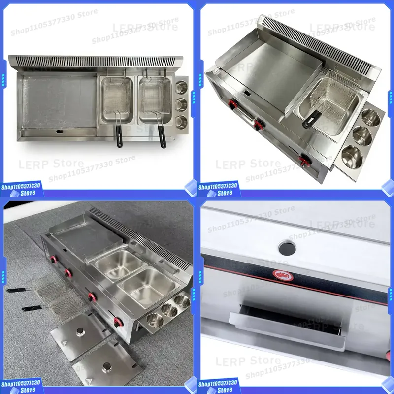 상업용 스테인리스 스틸 가스 프라이팬, 2개의 구멍이  - Heavy Equipment In Kitchen 리뷰 및 가격